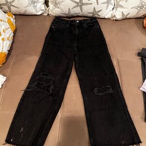 H&M black ripped jeans, size 14